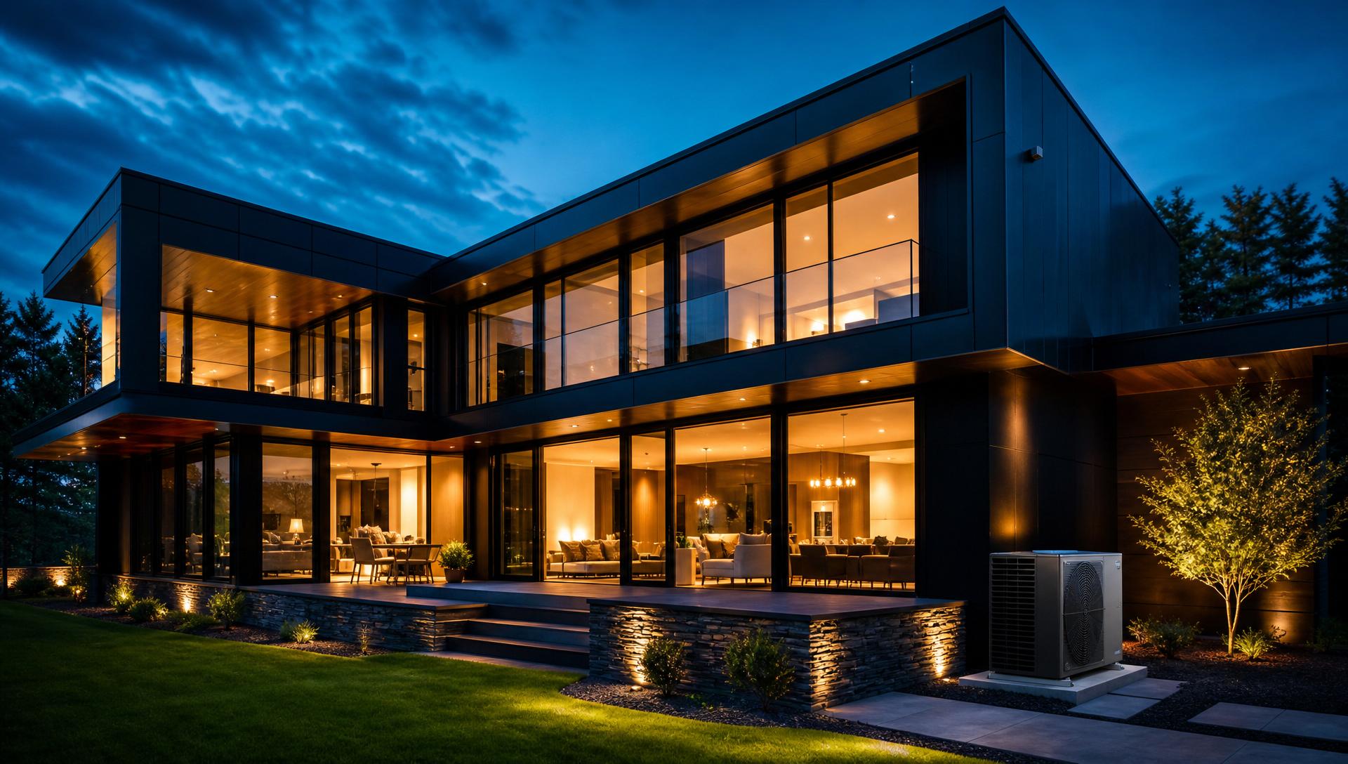 Modern high-end home with a professionally installed HVAC system